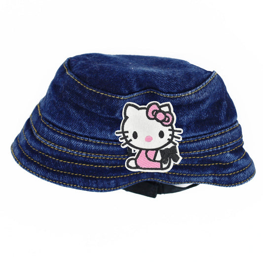 Dog Denim Bucket Hat - Hello Kitty for dogs