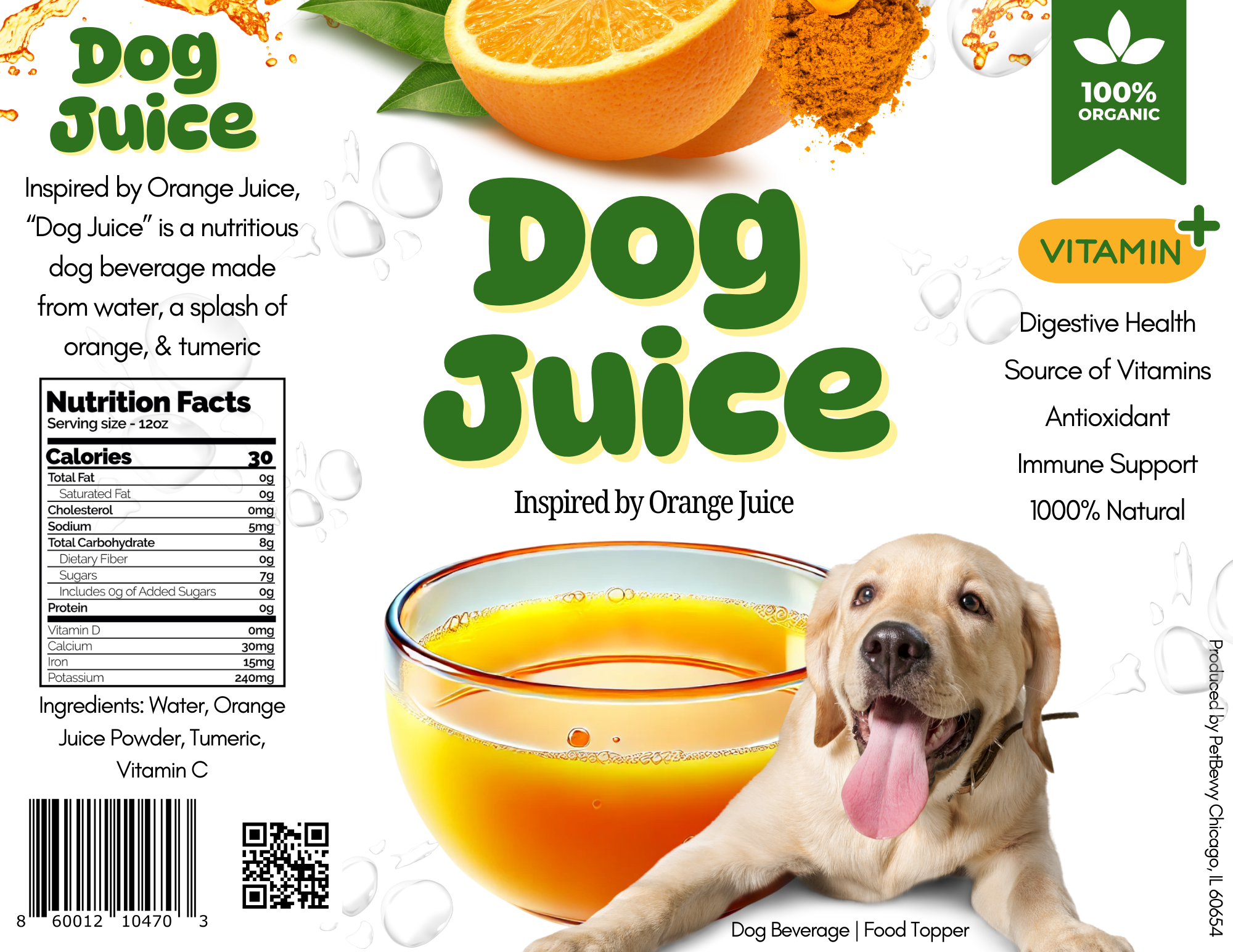 "Fur-Mosa" Mimosa Kit for Dogs
