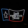 Load image into Gallery viewer, Don't Mess with Texas Lone Star Beer Neon Signs
