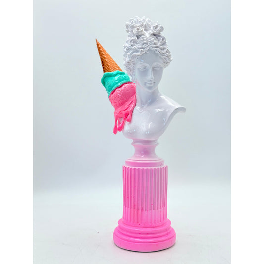 Venus Ice Cream Sculpture - Pink & Blue Gelato Edition - pink and blue gelato venus ice cream sculpture, luxury sculpture…