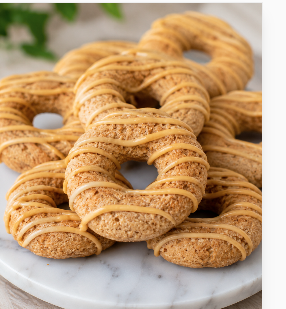 Organic Apple Peanut Butter Dog Donuts Dog Treats