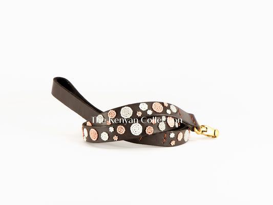 TKC Dots Pink Beaded Dog Lead