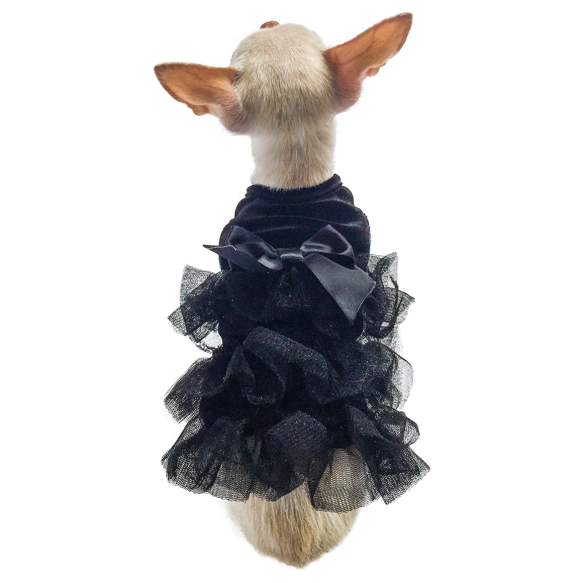 Red Carpet Ruffle Dress, Black 