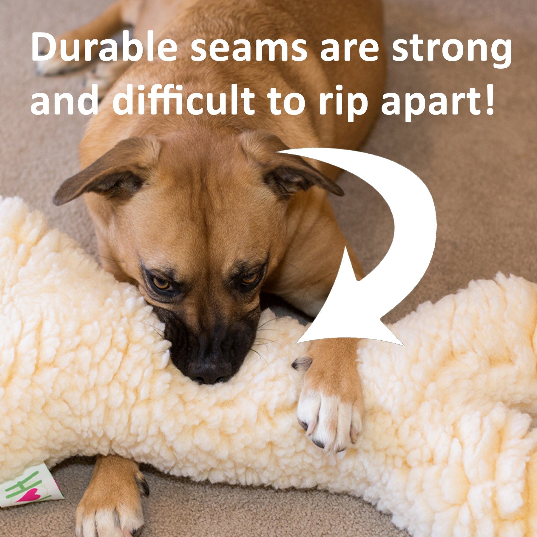 HuggleFleece® 2' Plush Bone Dog Toy - image 6