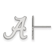 Sterling Silver University of Alabama Small Initial A Post Earrings