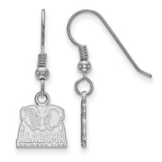 Sterling Silver University of Alabama XS (Tiny) Dangle Earrings