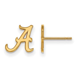14k Yellow Gold University of Alabama XS (Tiny) 'A' Post Earrings