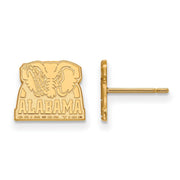 14k Yellow Gold University of Alabama XS (Tiny) Logo Post Earrings