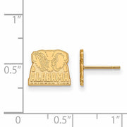 14k Yellow Gold University of Alabama XS (Tiny) Logo Post Earrings