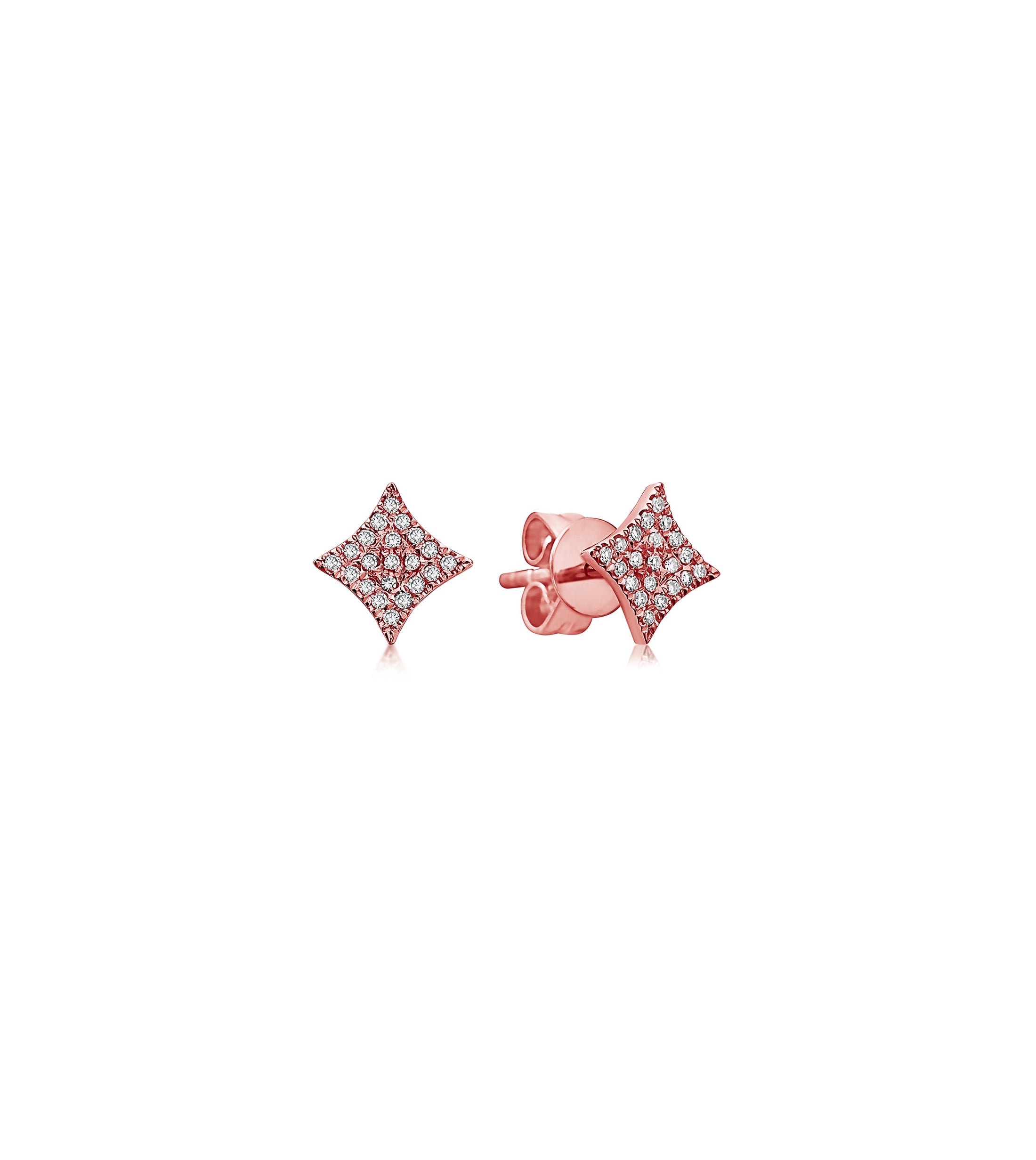 OLIVE & CHAIN Diamond Firework Stud Earring - Yellow Gold, Pair