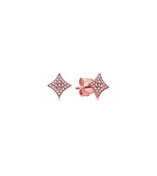 OLIVE & CHAIN Diamond Firework Stud Earring - Yellow Gold, Pair