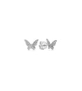 Load image into Gallery viewer, OLIVE & CHAIN Diamond Butterfly Stud Earring - Yellow Gold

