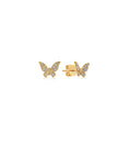 Load image into Gallery viewer, OLIVE & CHAIN Diamond Butterfly Stud Earring - White Gold
