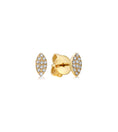 Load image into Gallery viewer, OLIVE & CHAIN Diamond Marquise Stud Earring - Yellow Gold, Small, Pair
