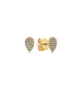 Load image into Gallery viewer, OLIVE & CHAIN Diamond Pear Stud Earring - Yellow Gold, Small, Single
