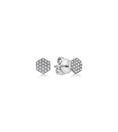 Load image into Gallery viewer, OLIVE & CHAIN Diamond Hexagon Stud Earring - Yellow Gold, Small, Single
