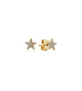 Load image into Gallery viewer, OLIVE & CHAIN Diamond Star Stud Earring - Yellow Gold, Small, Pair
