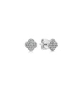 Load image into Gallery viewer, OLIVE & CHAIN Diamond Clover Stud Earring - Yellow Gold, Small, Pair
