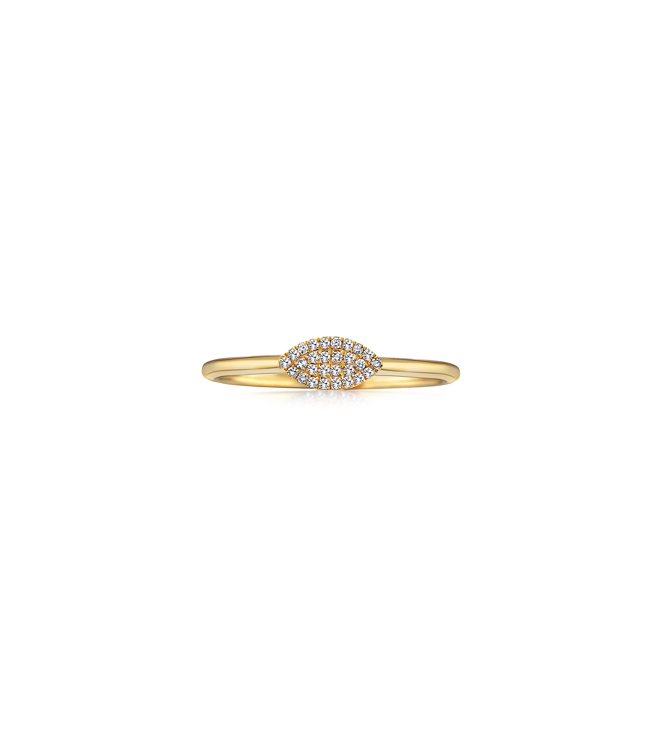 OLIVE & CHAIN Diamond Marquise Ring - Yellow Gold, 5.0