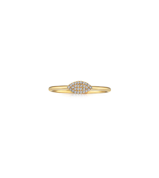 OLIVE & CHAIN Diamond Marquise Ring - Yellow Gold, 5.0