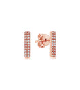 Load image into Gallery viewer, OLIVE & CHAIN Diamond Bar Stud Earring - Yellow Gold, Pair
