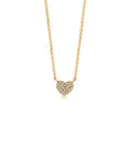 Load image into Gallery viewer, OLIVE & CHAIN Diamond Heart Necklace - Yellow Gold

