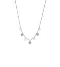 Load image into Gallery viewer, OLIVE & CHAIN Diamond Charm Disc Necklace - White Gold
