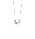 Load image into Gallery viewer, OLIVE & CHAIN Diamond Sunburst Necklace - Rose Gold
