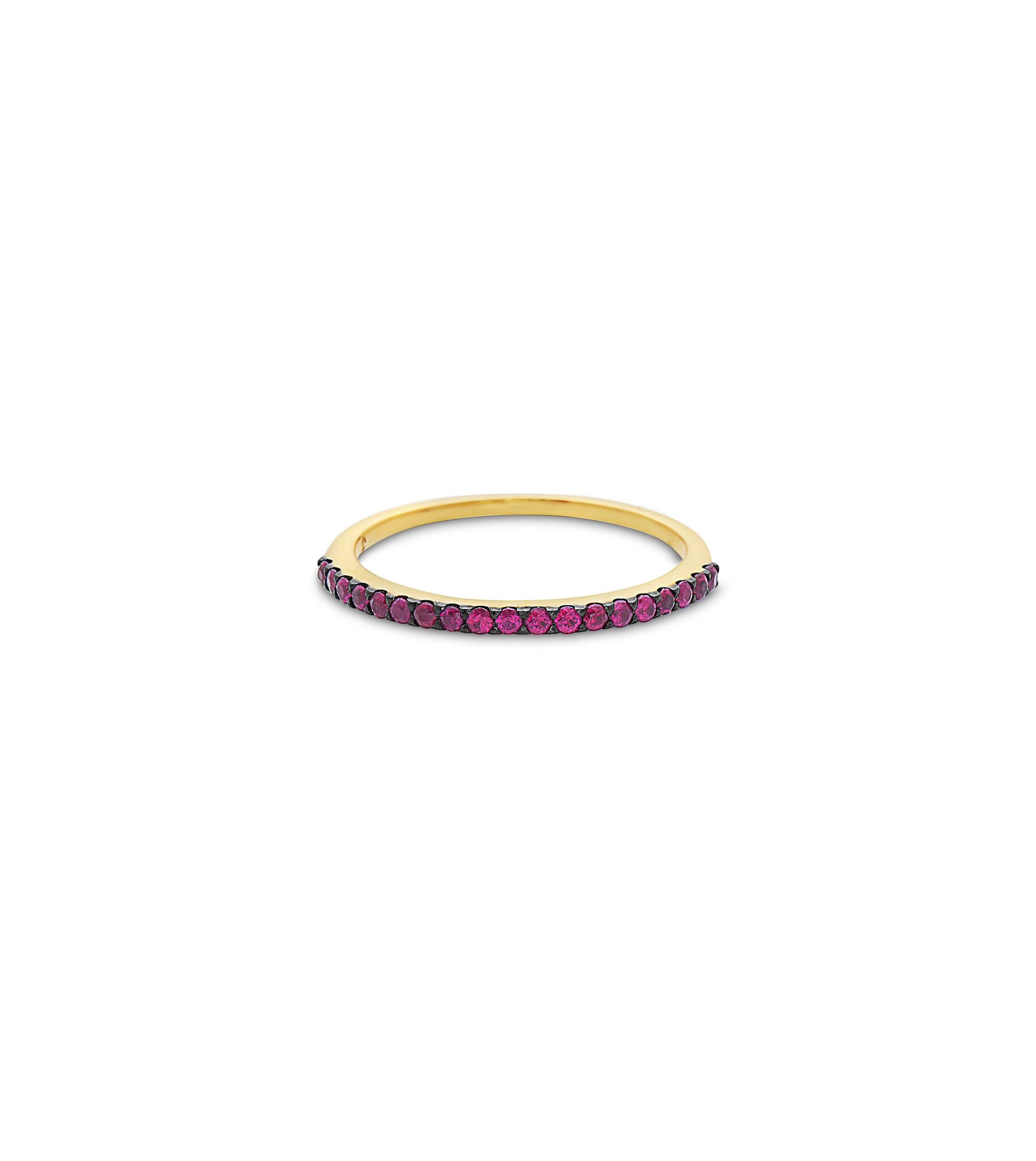 OLIVE & CHAIN Ruby Stackable Band - Yellow Gold, 5.0