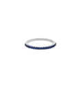 Load image into Gallery viewer, OLIVE & CHAIN Sapphire Stackable Band - White Gold, 5.0
