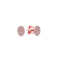 Load image into Gallery viewer, OLIVE & CHAIN Diamond Oval Stud Earring - Yellow Gold, Large, Pair
