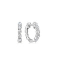 Load image into Gallery viewer, OLIVE & CHAIN Diamond Single Prong Huggie Earring - White Gold
