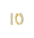Load image into Gallery viewer, OLIVE & CHAIN Diamond Single Prong Huggie Earring - Yellow Gold
