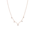 Load image into Gallery viewer, OLIVE & CHAIN Diamond Mix Shape Dangle Necklace - Rose Gold
