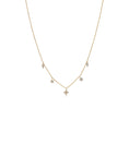 Load image into Gallery viewer, OLIVE & CHAIN Diamond Mix Shape Dangle Necklace - Yellow Gold
