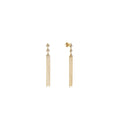 Load image into Gallery viewer, OLIVE & CHAIN Diamond Triangle Tassel Earring - Yellow Gold
