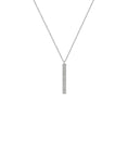 Load image into Gallery viewer, OLIVE & CHAIN Diamond Vertical Bar Necklace - White Gold

