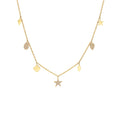 Load image into Gallery viewer, OLIVE & CHAIN Diamond Charm Long Necklace - Yellow Gold
