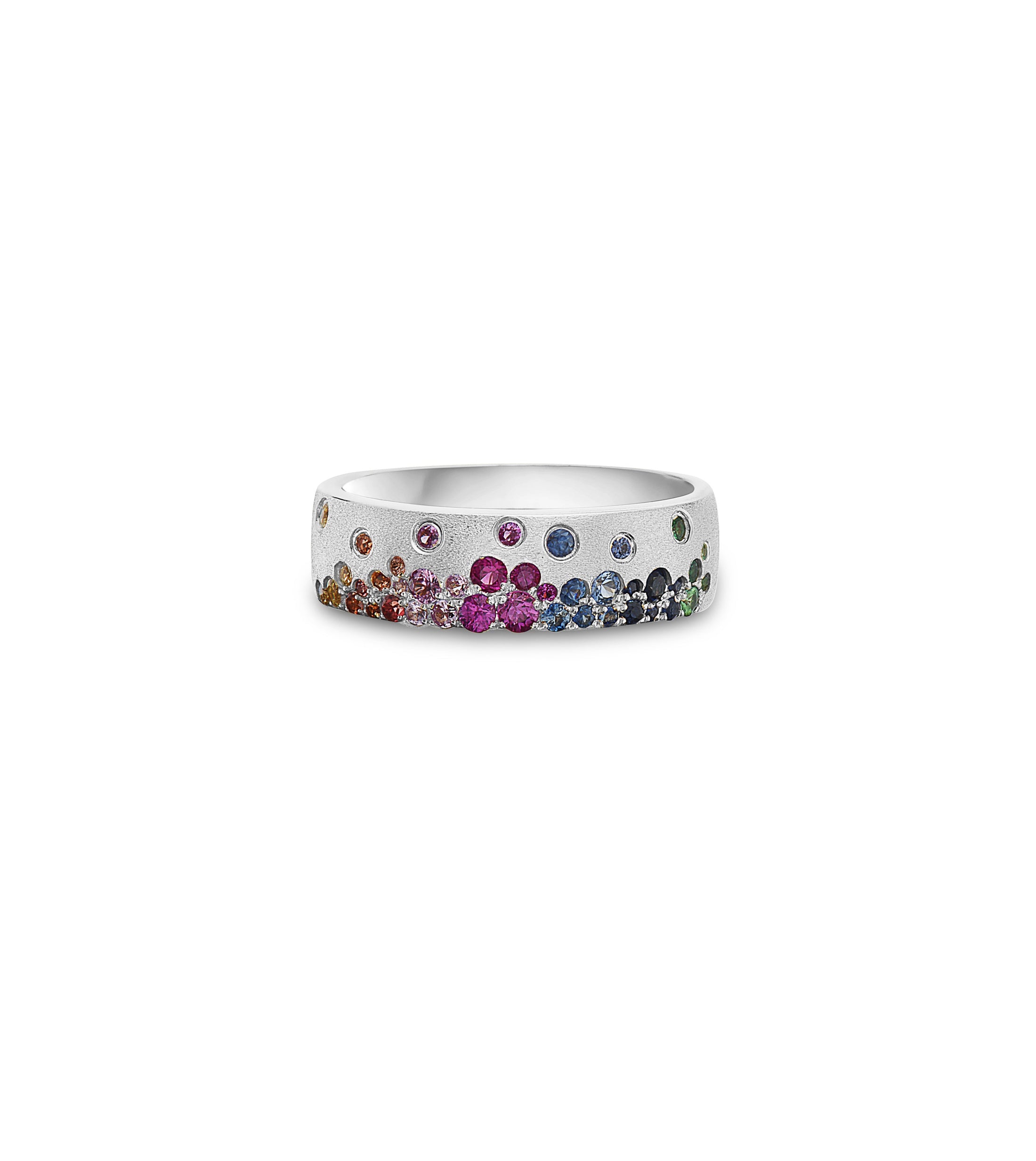 OLIVE & CHAIN Rainbow Celestial Mini Cigar Band - Yellow Gold, 5.5