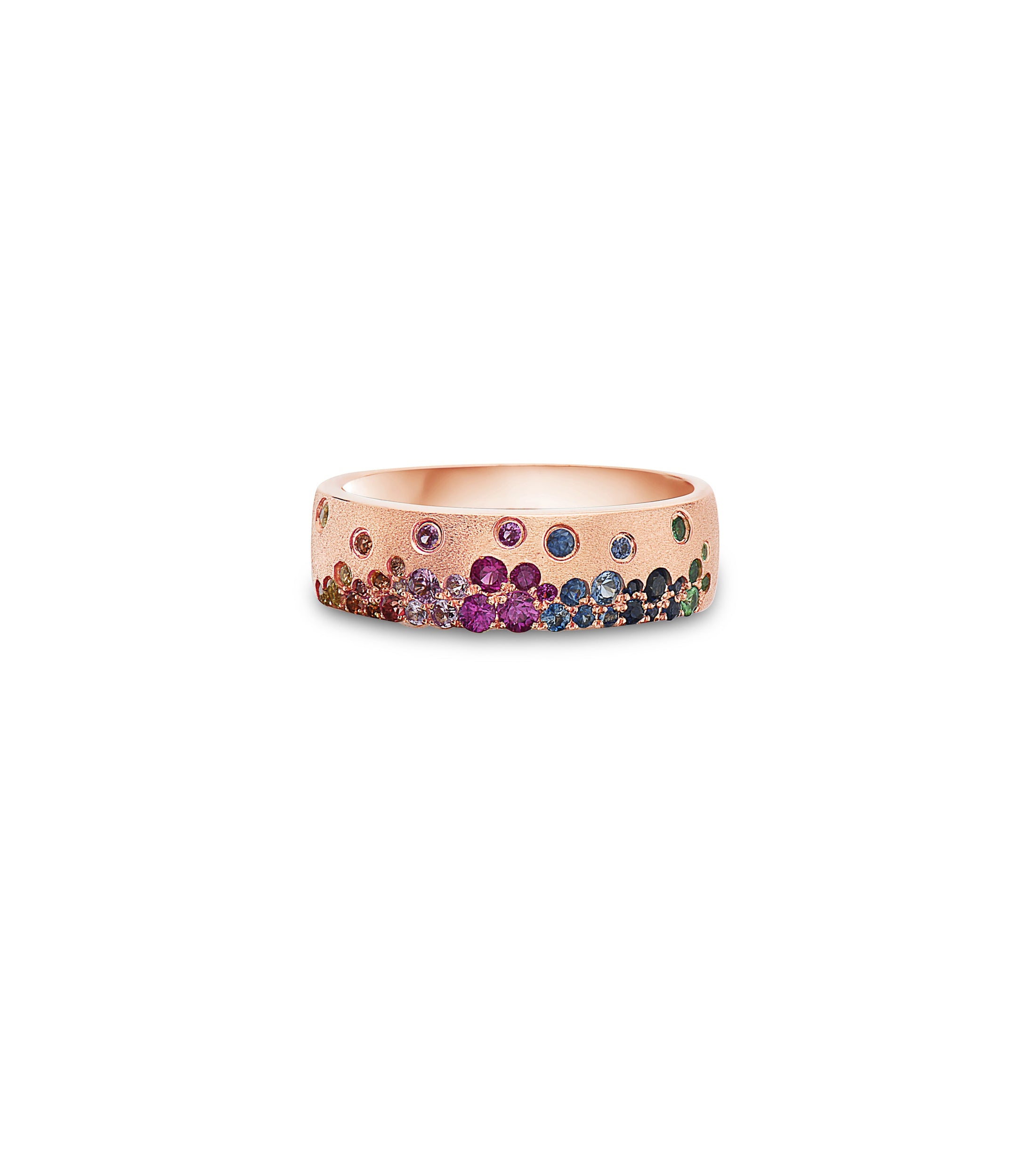 OLIVE & CHAIN Rainbow Celestial Mini Cigar Band - Yellow Gold, 6.0