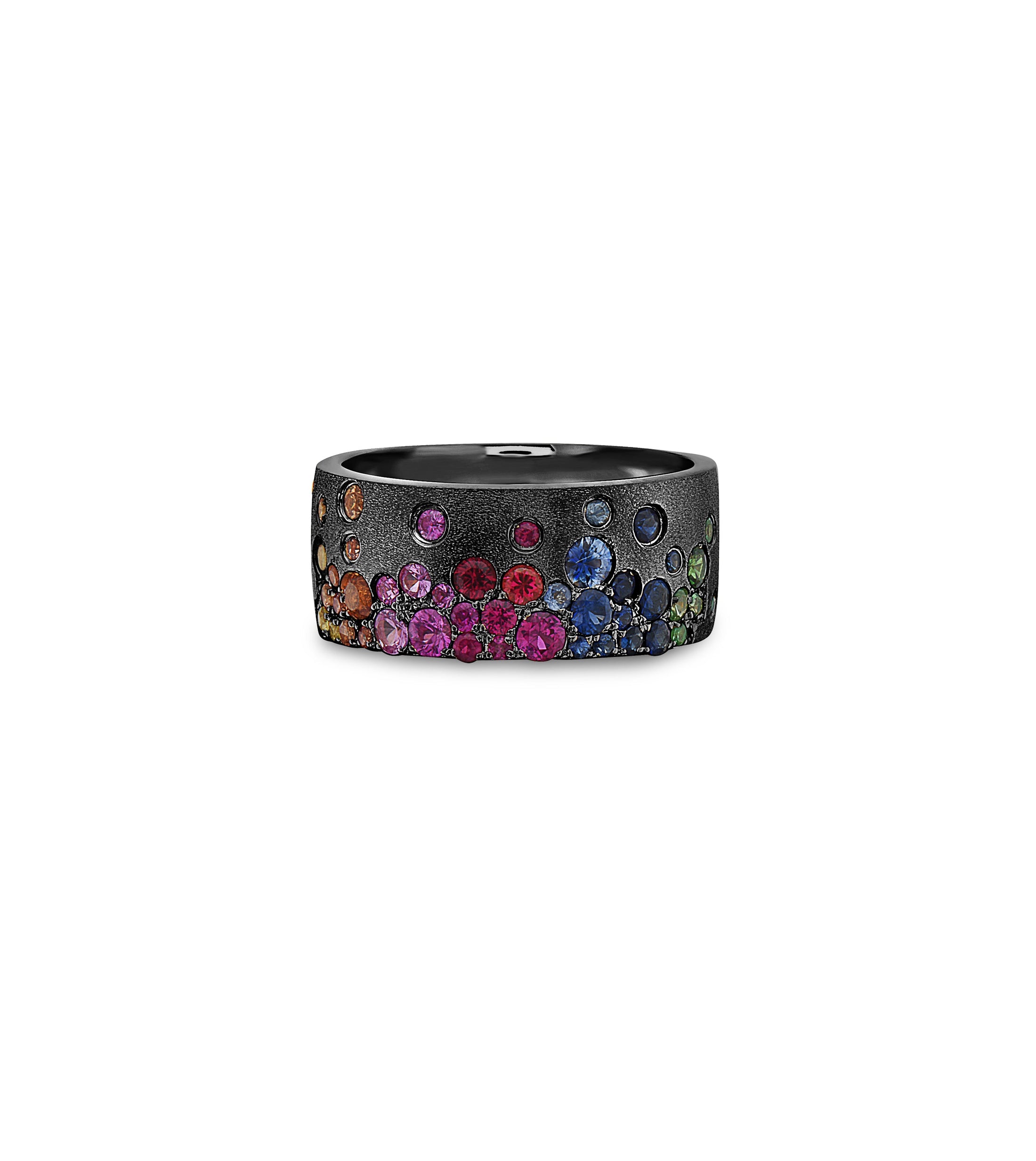OLIVE & CHAIN Rainbow Celestial Cigar Band - Yellow Gold, 6.5