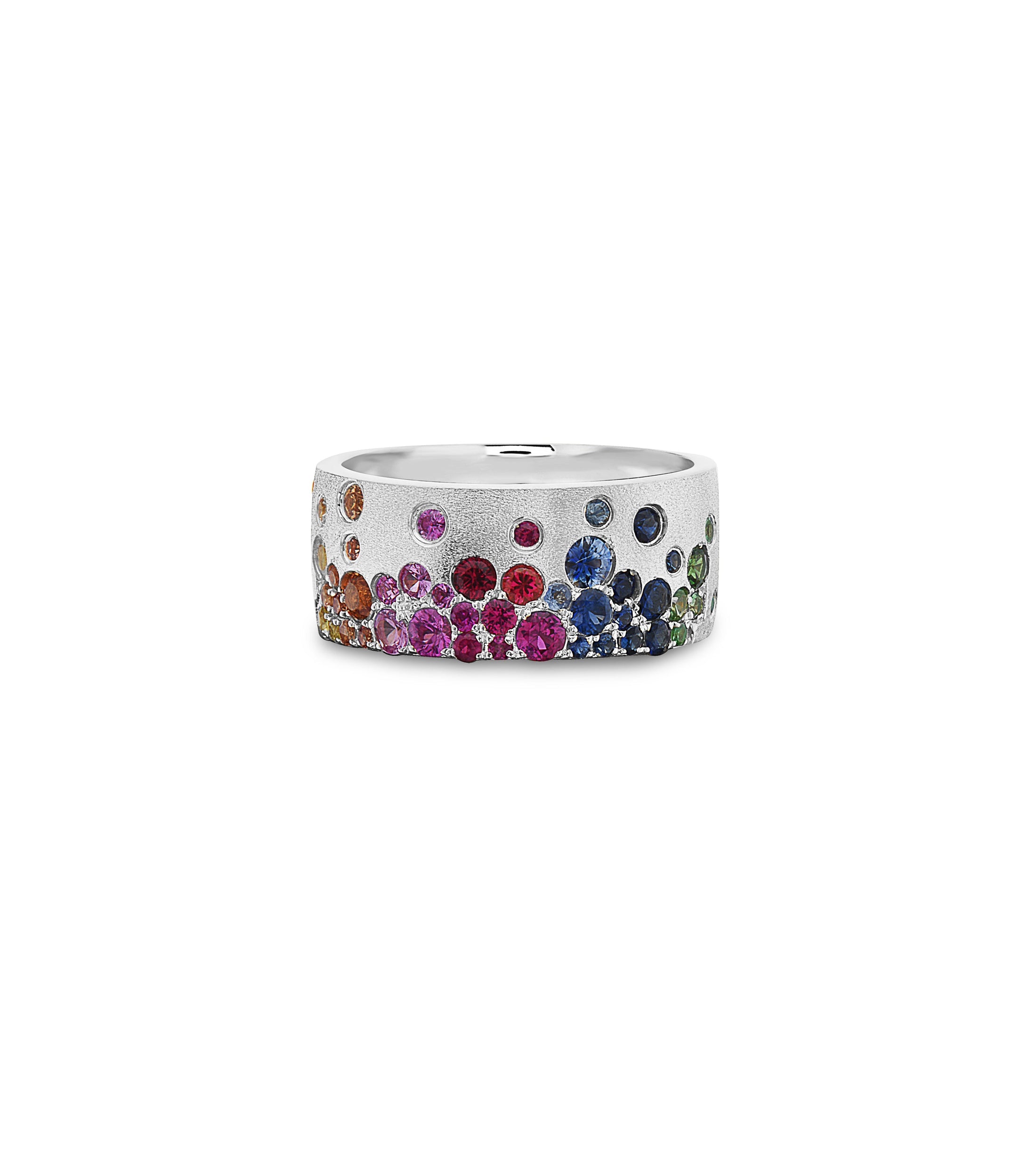 OLIVE & CHAIN Rainbow Celestial Cigar Band - Yellow Gold, 5.5