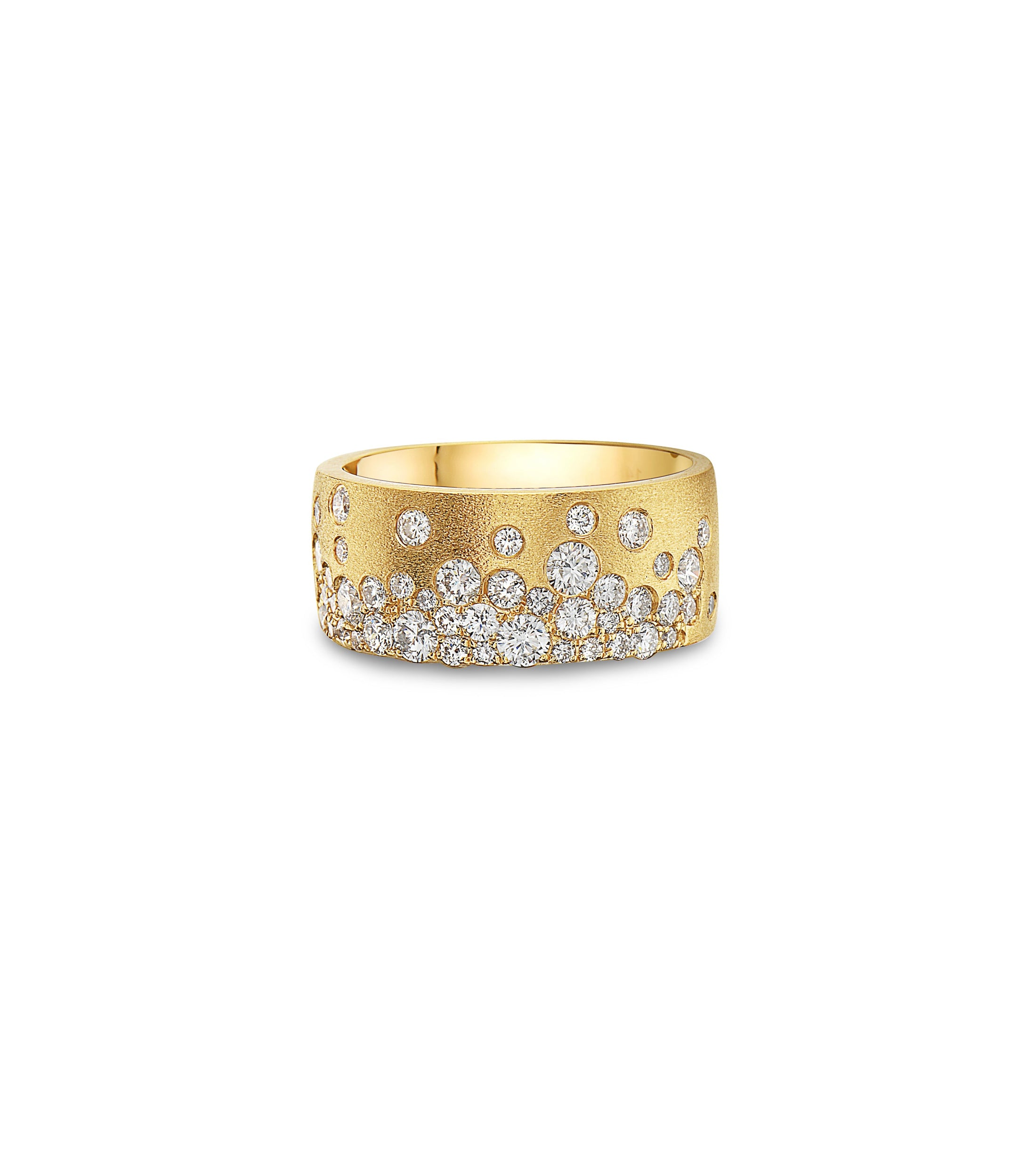 OLIVE & CHAIN Diamond Celestial Signature Cigar Band - Yellow Gold, 5.0