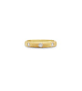 Load image into Gallery viewer, OLIVE & CHAIN Diamond 3 Stone Flush Band - Yellow Gold, 5.0
