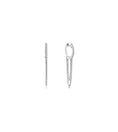 Load image into Gallery viewer, OLIVE & CHAIN Diamond Huggie Chain Earring - White Gold
