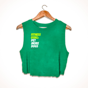 Fitness Goals Crop Top | Gift for Dog Lovers & Dog Owners