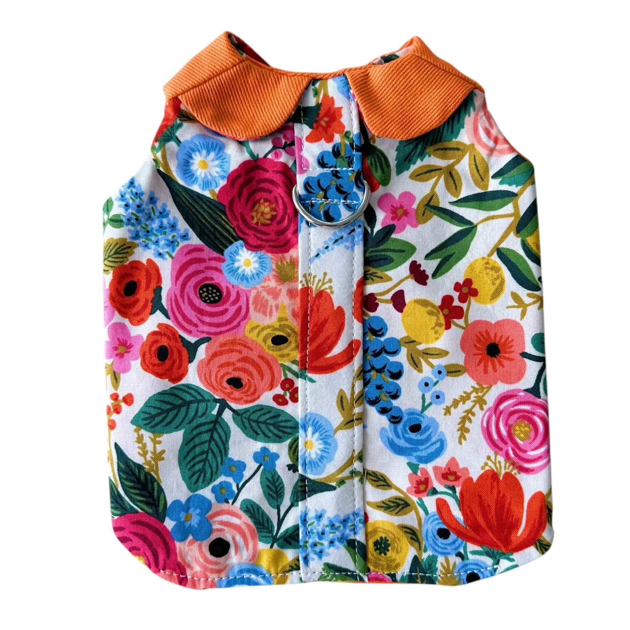 Floral Burst Harness in Marigold Orange