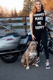 Puppies Make Me Happy |  Women's Sleeveless Tank