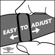 MY HERO ACADEMIA Title Logo Full Color Black Seatbelt Buckle Collar - MY HERO ACADEMIA Character Trio Pose and Title Logo Yellow