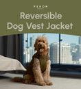 Load image into Gallery viewer, Reversible Dog Vest Jacket - Green Brown
